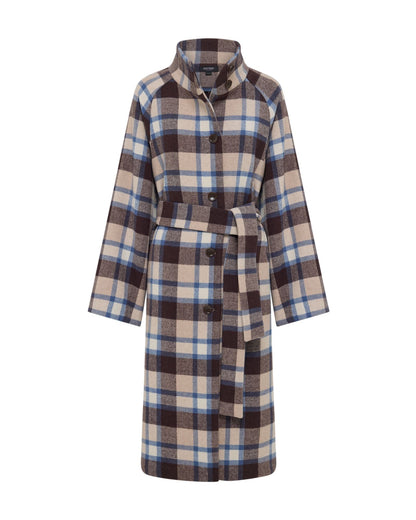 Edi Checked Funnel Collar Coat