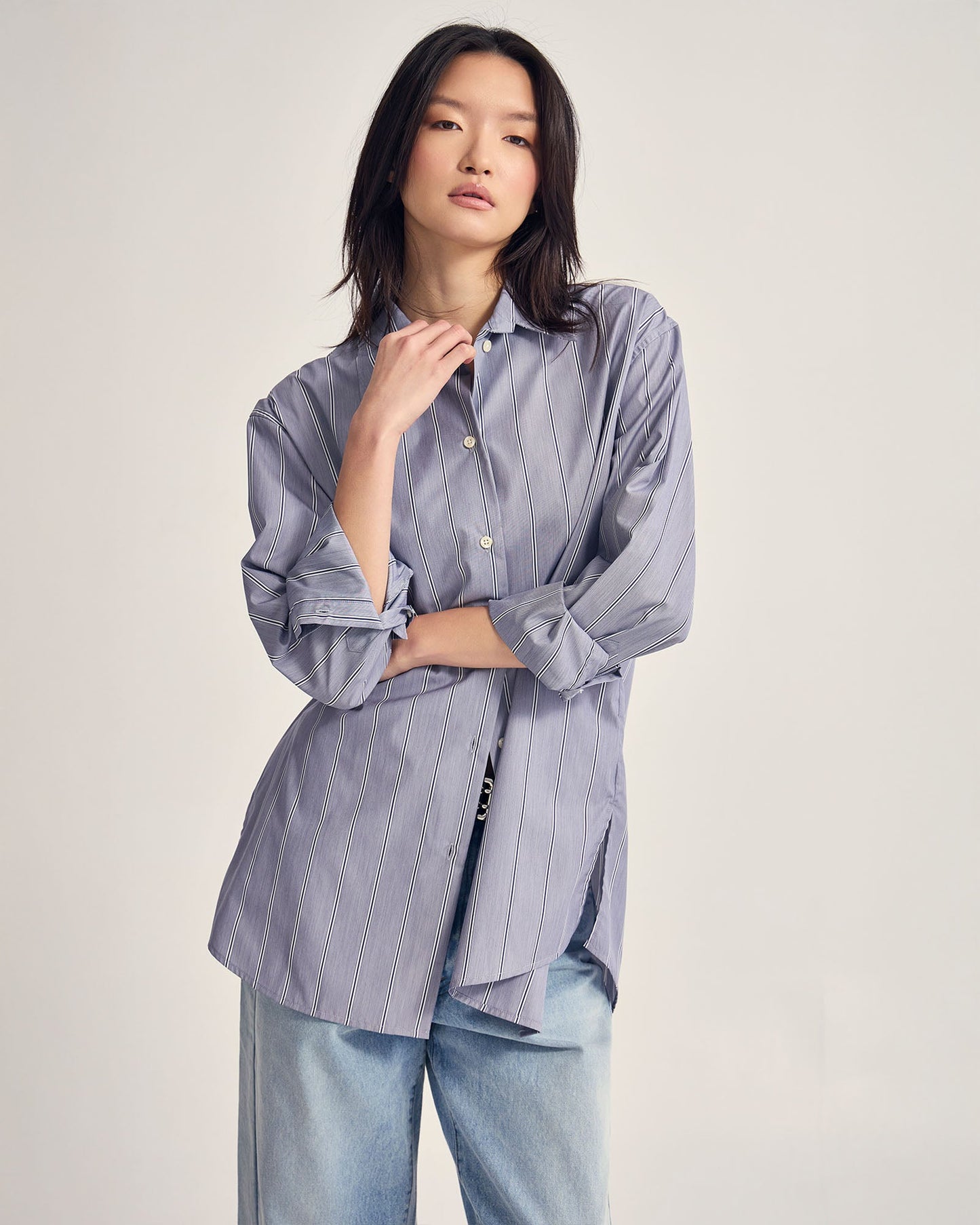Hailey Stripe Oversized Shirt