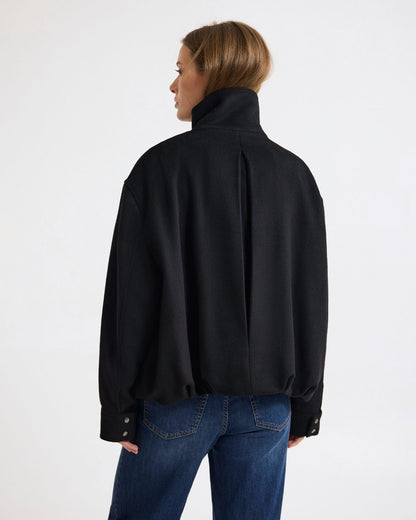 Emma Wool Blend Funnel Trm Jacket