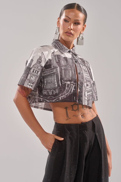 ALL OVER THE CITY BUTTON DOWN