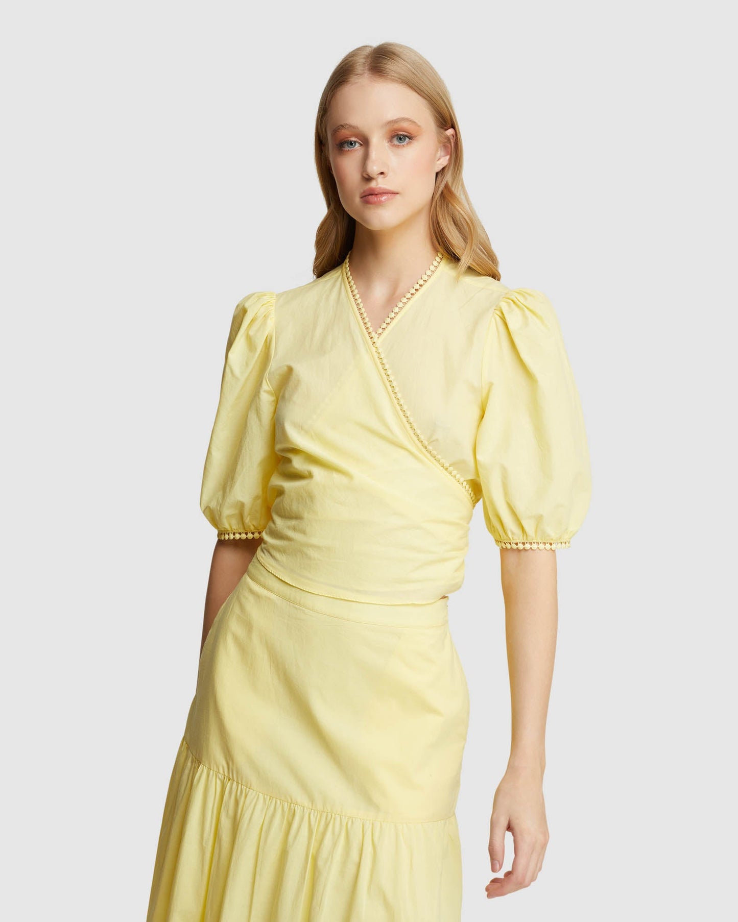 Fitzgerald Cotton Wrap Top