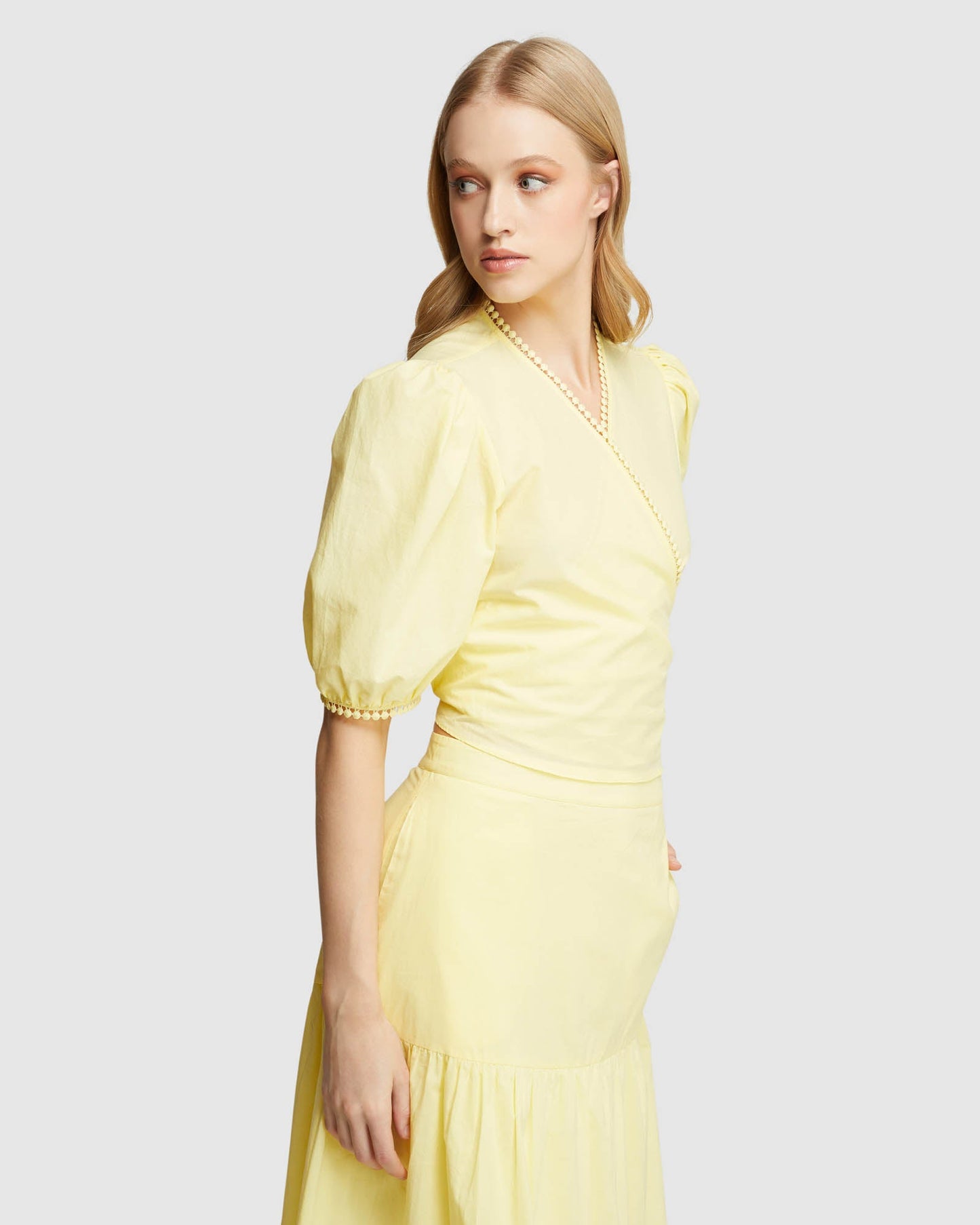 Fitzgerald Cotton Wrap Top