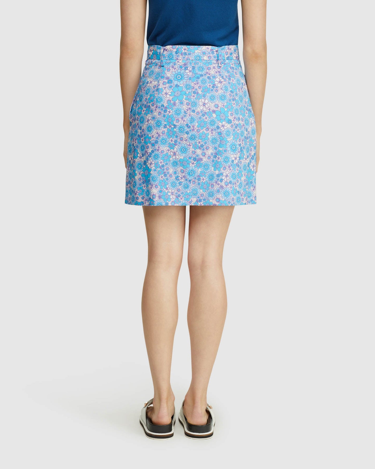 Lexie Cotton Retro Floral Skirt