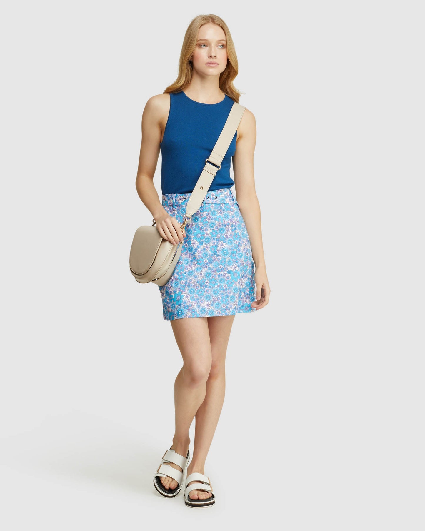 Lexie Cotton Retro Floral Skirt