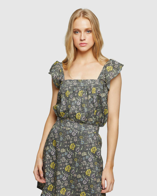 Lucielle Cotton Paisley Print Top