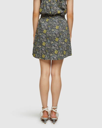Barron Cotton Paisley Print Skirt