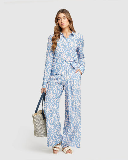 Poppy Geo Print Shirt