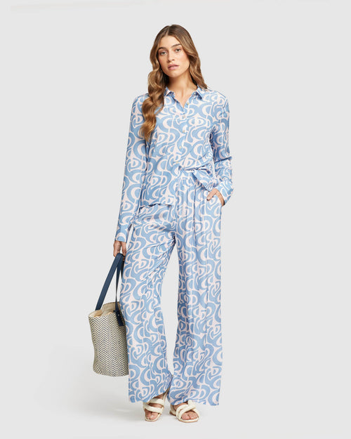 Poppy Geo Print Shirt