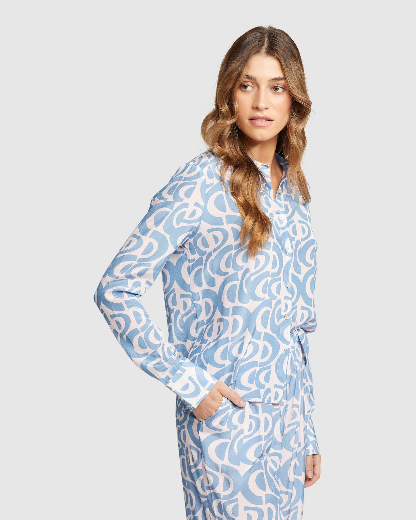Poppy Geo Print Shirt