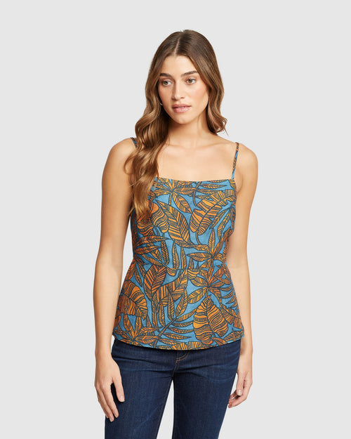 Nikki Tropical Print Top