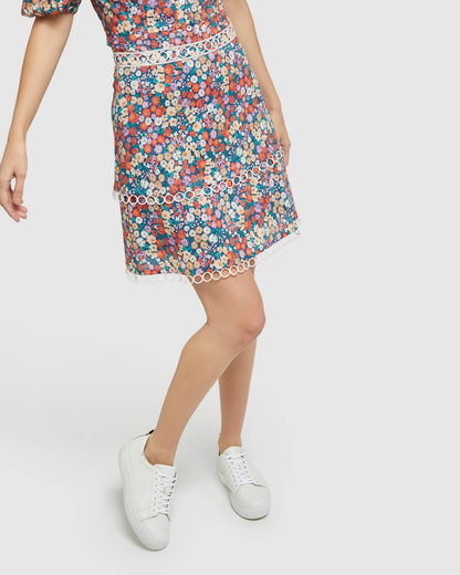 Greta Ditsy Floral Skirt