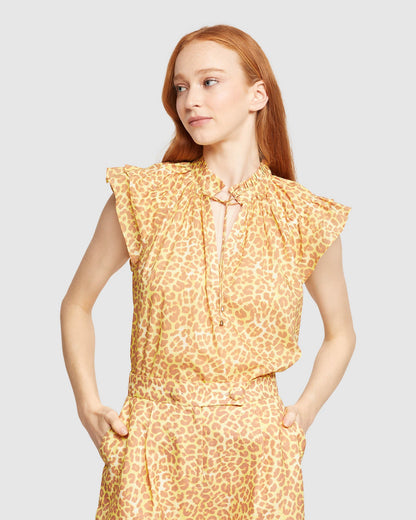 Mihall Animal Print Top