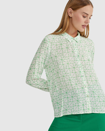Poppy Geo Print Blouse