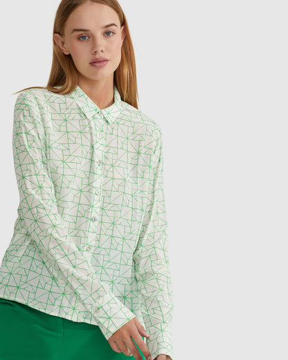 Poppy Geo Print Blouse