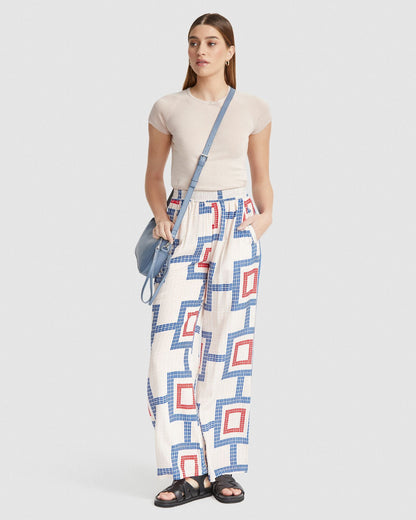 Chantel Wide Leg Pants Side Tape