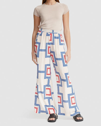 Chantel Wide Leg Pants Side Tape