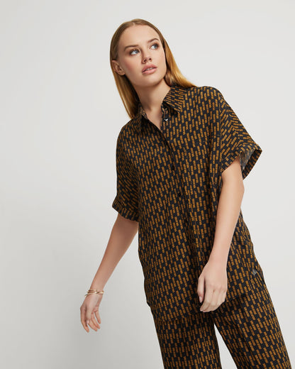 Jasmine Printed Short Sleeve Shirt