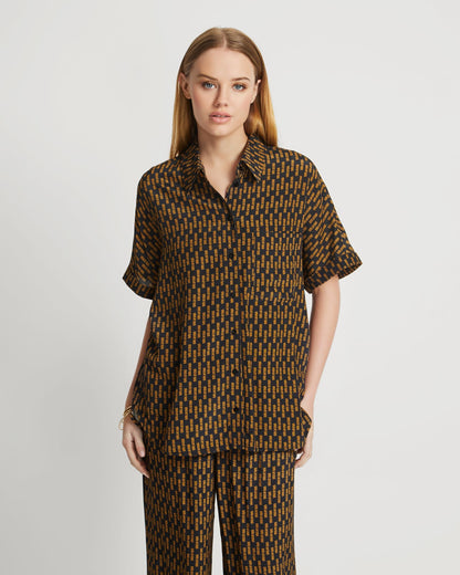 Jasmine Printed Short Sleeve Shirt