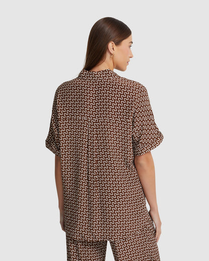 Jasmine Zigzag Short Sleeve Shirt