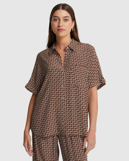 Jasmine Zigzag Short Sleeve Shirt