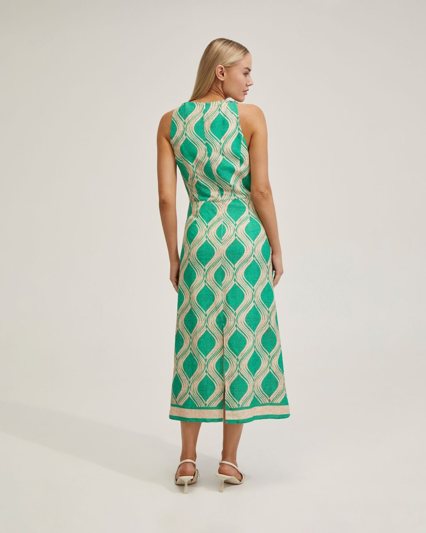 Carrie Linen Blend Printed Dress