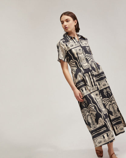 Jasmine Printed Shirt Dress