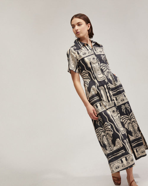 Jasmine Printed Shirt Dress