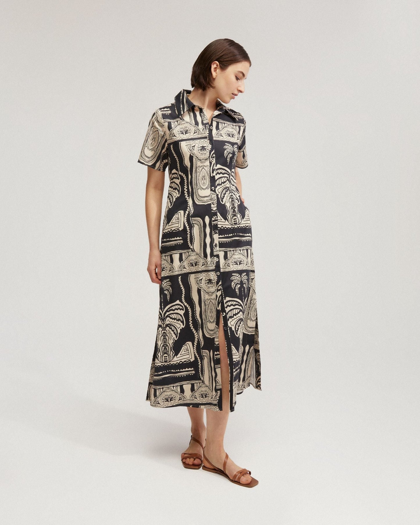 Jasmine Printed Shirt Dress