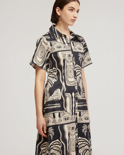 Jasmine Printed Shirt Dress