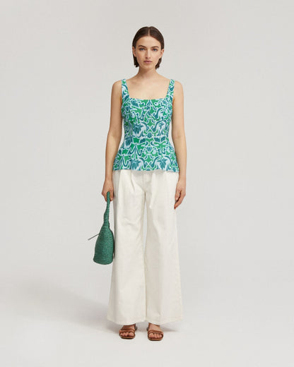 Jacqueline Printed Peplum Top