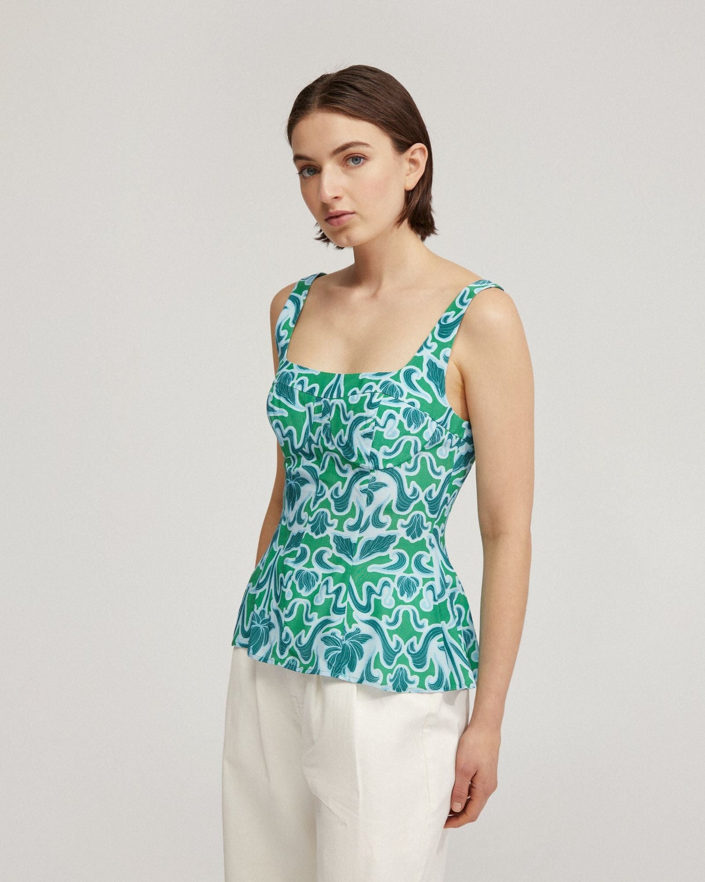 Jacqueline Printed Peplum Top