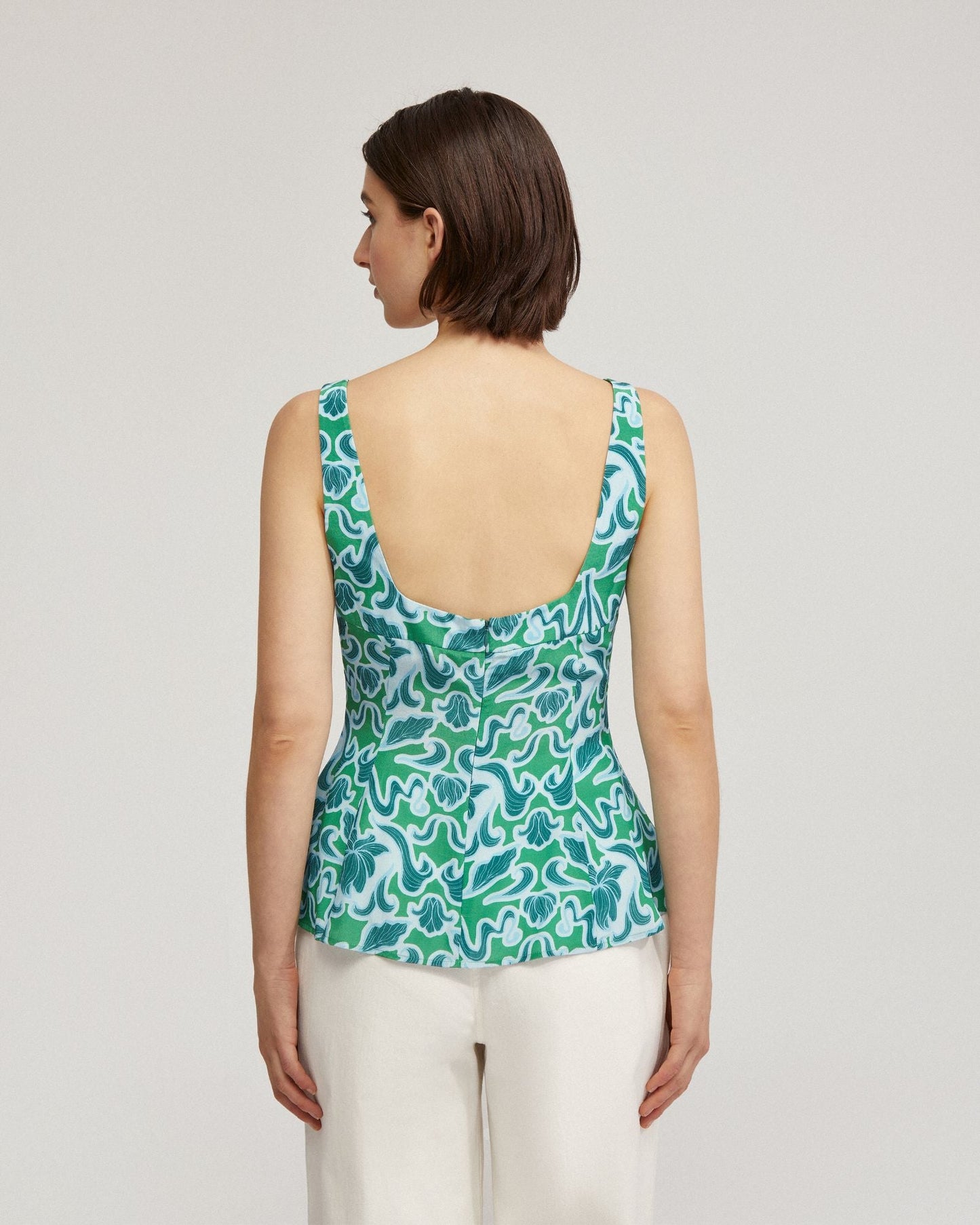 Jacqueline Printed Peplum Top