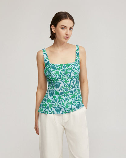 Jacqueline Printed Peplum Top