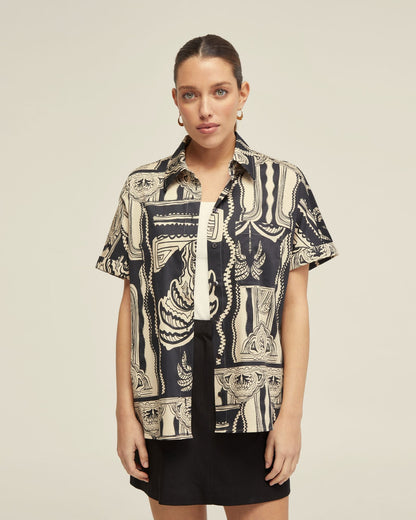 Jasmine Printed Short Sleeve Shirt