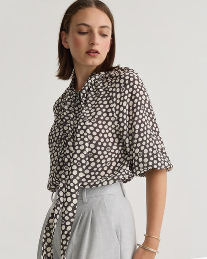 Simone Tie Neck Shirt