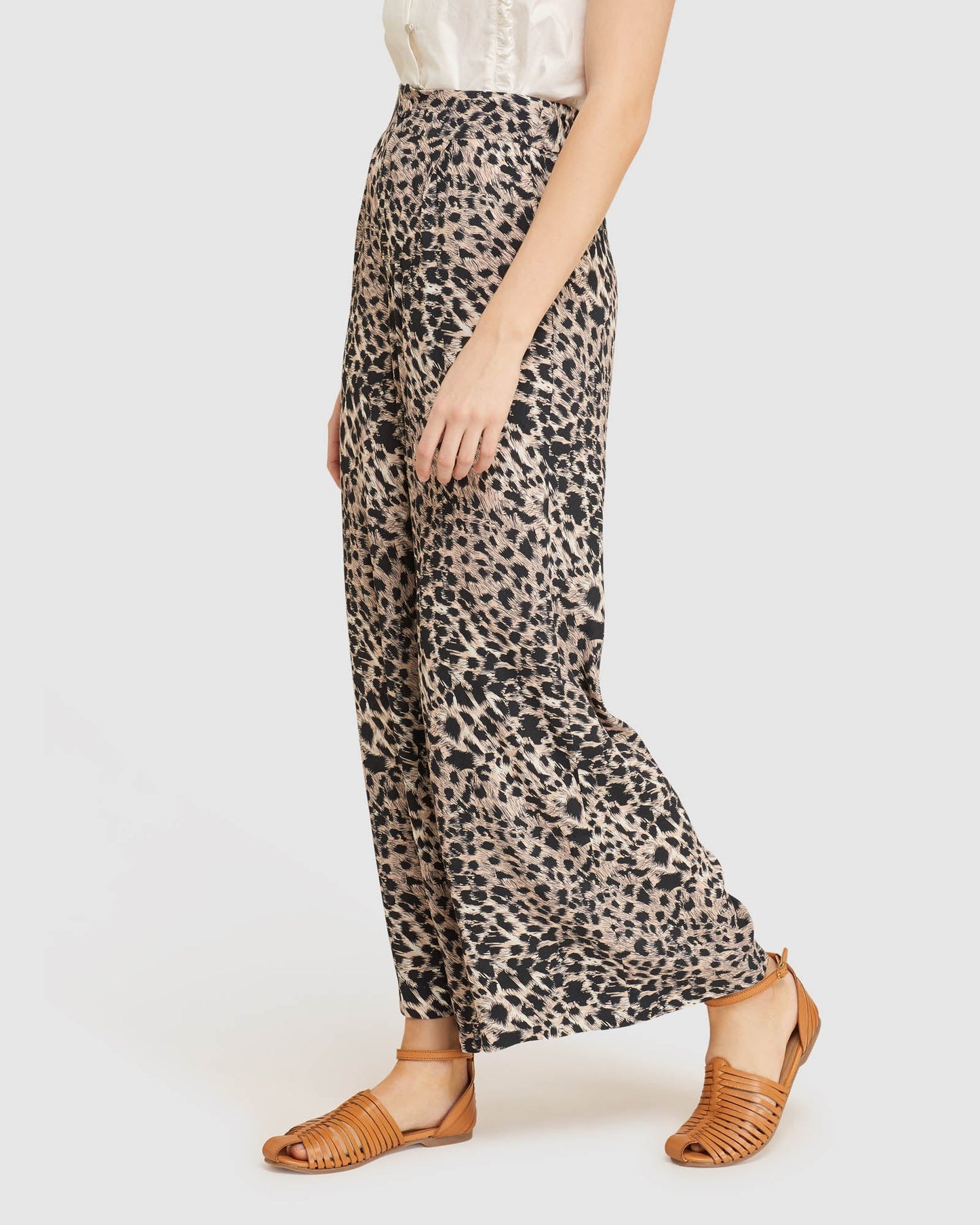 Kitty Wide Leg Animal Print Pants