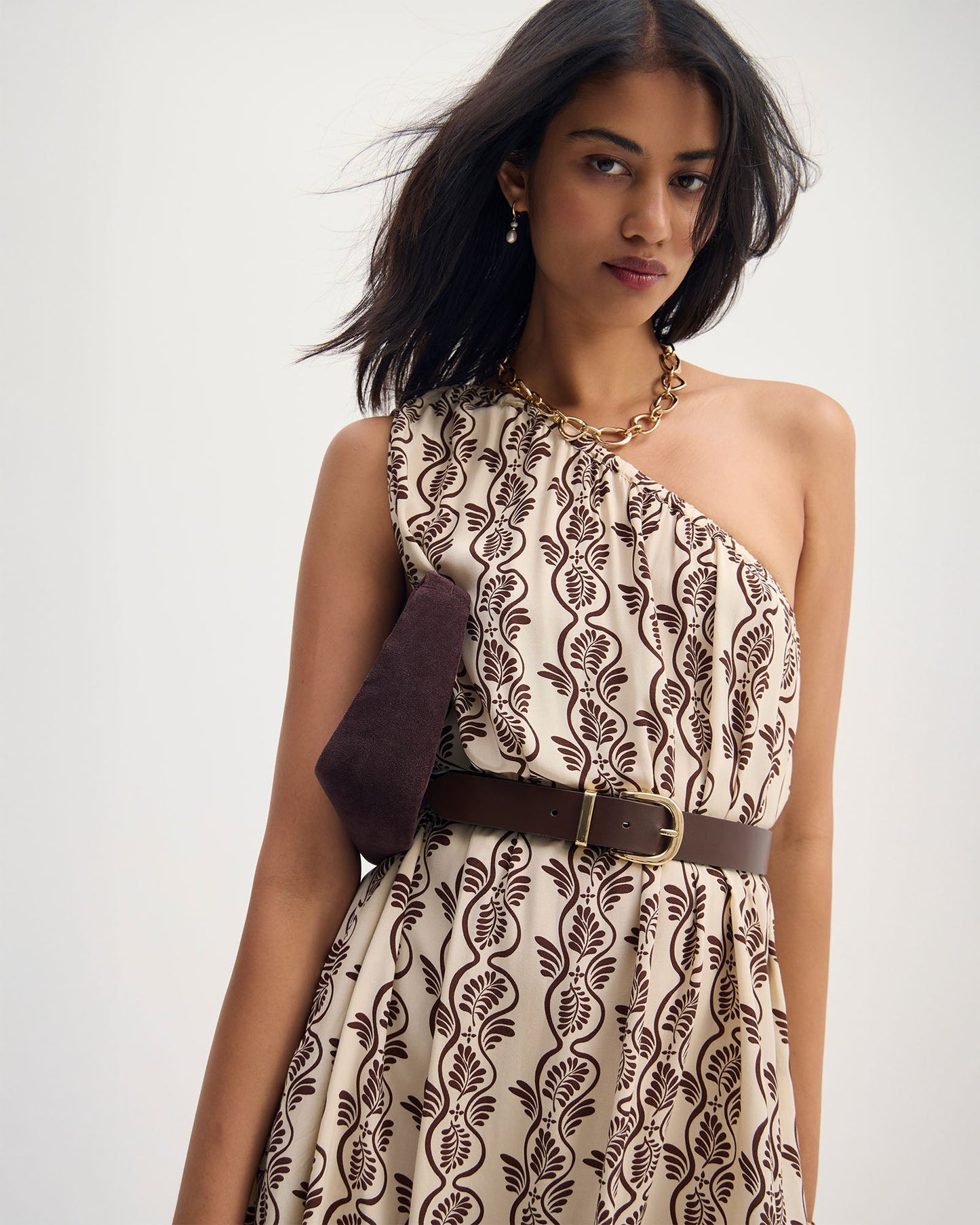 Samia One Shoulder Printed Dress