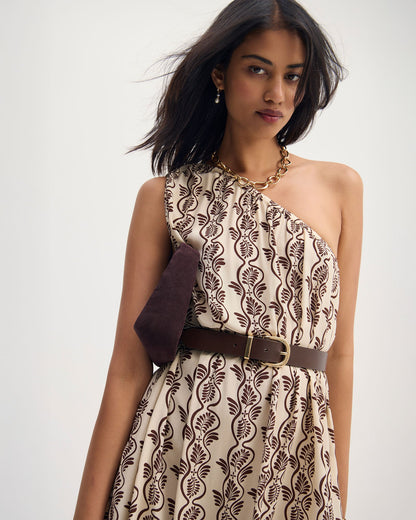 Samia One Shoulder Printed Dress