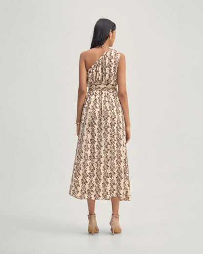 Samia One Shoulder Printed Dress