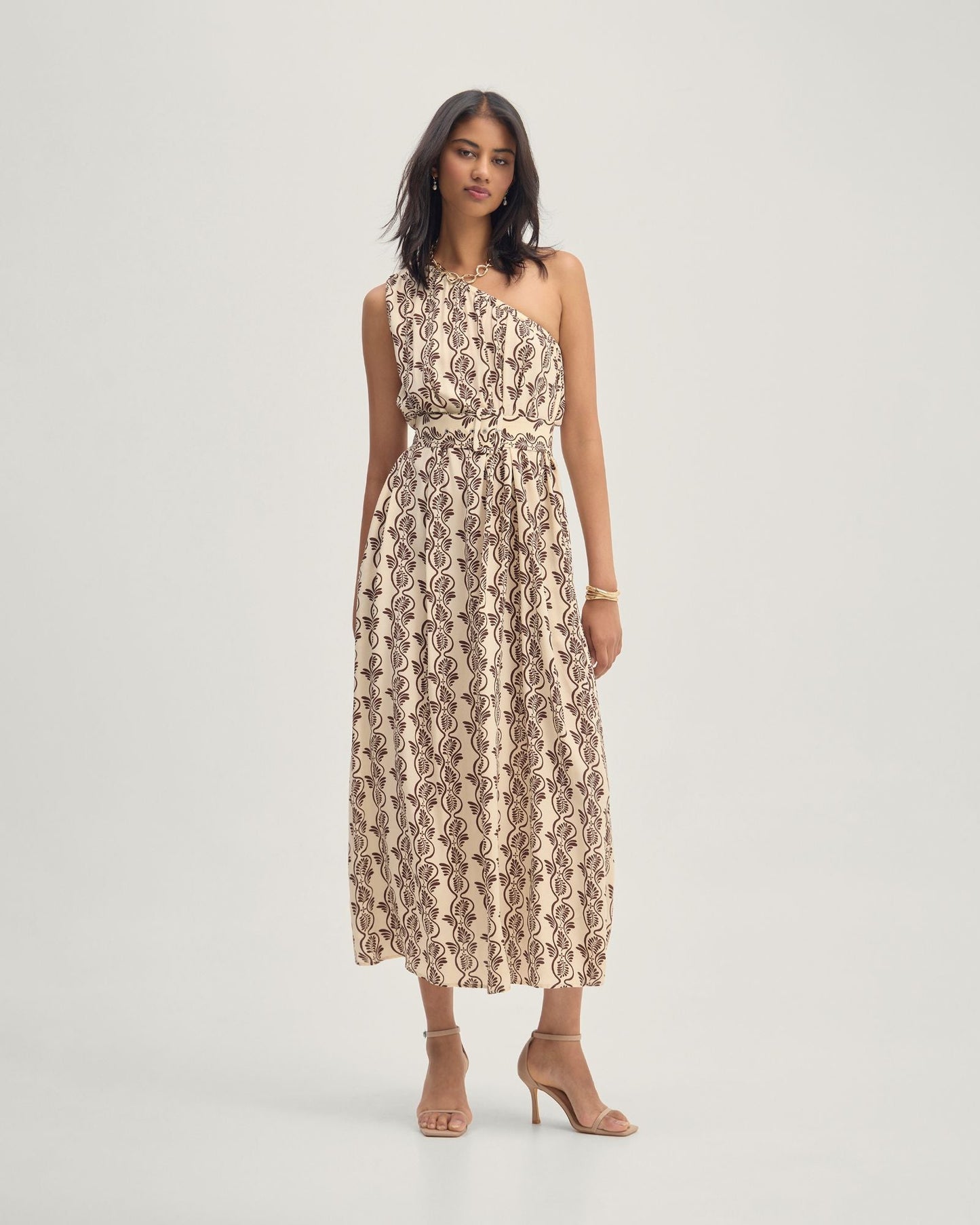 Samia One Shoulder Printed Dress