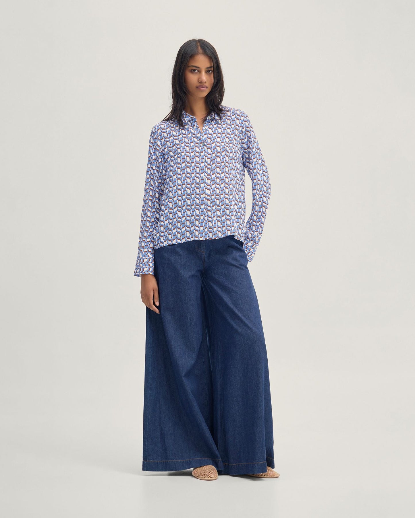 Poppy Geo Print Shirt