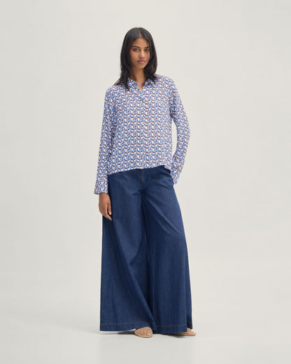 Poppy Geo Print Shirt