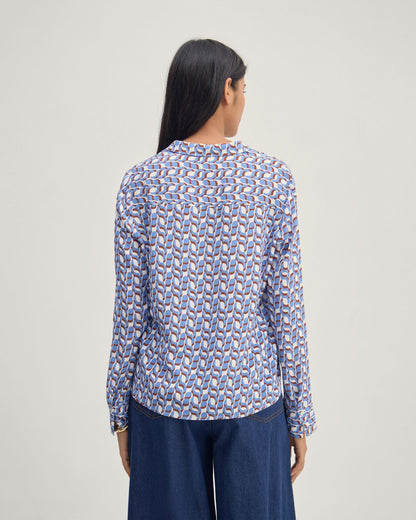 Poppy Geo Print Shirt