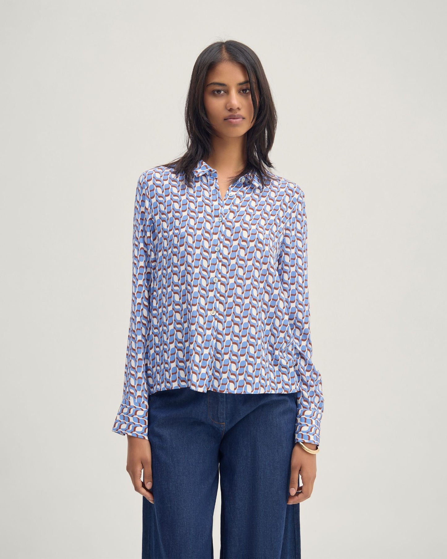 Poppy Geo Print Shirt