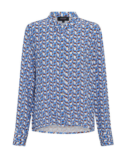 Poppy Geo Print Shirt