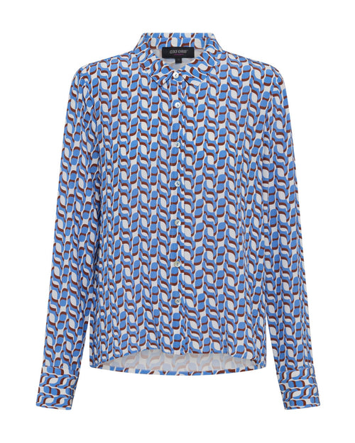 Poppy Geo Print Shirt