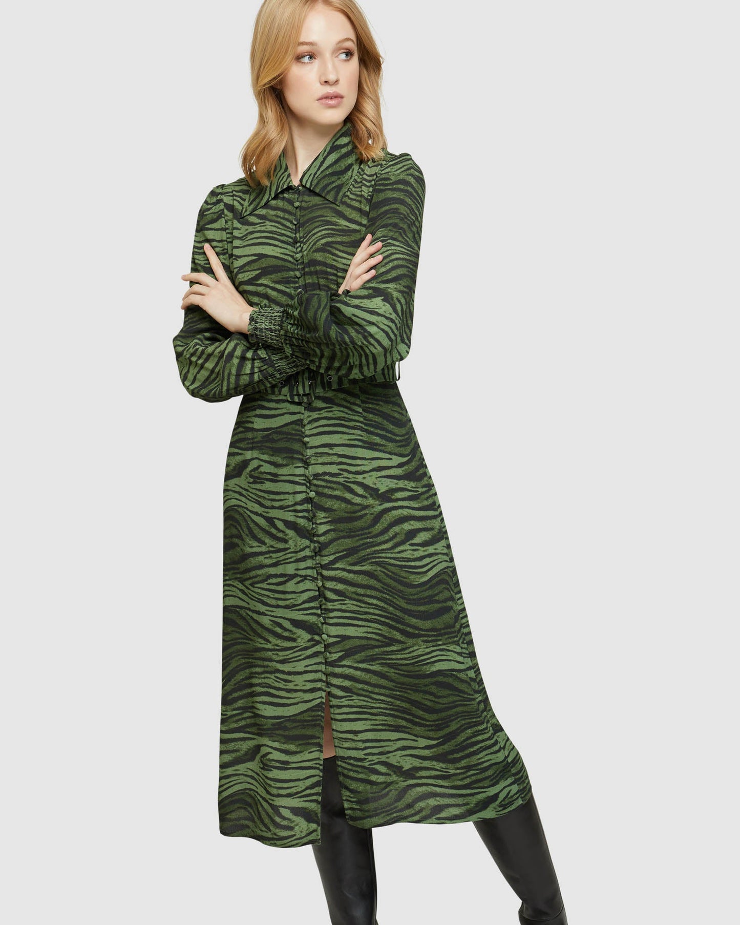 Kira Animal Print Dress