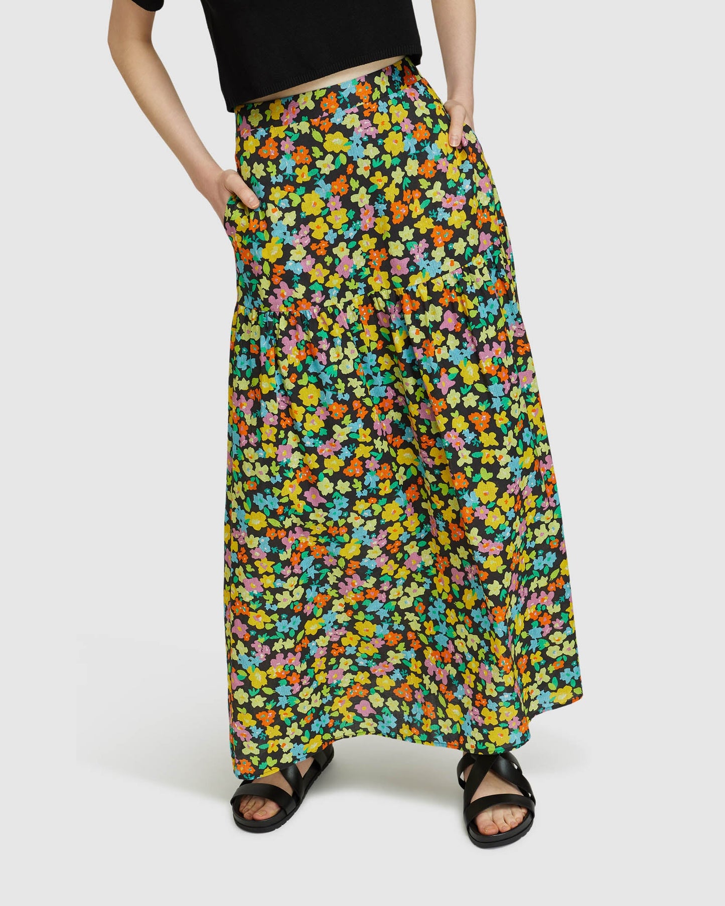 Olivia Ditzy Floral Mxi Skirt