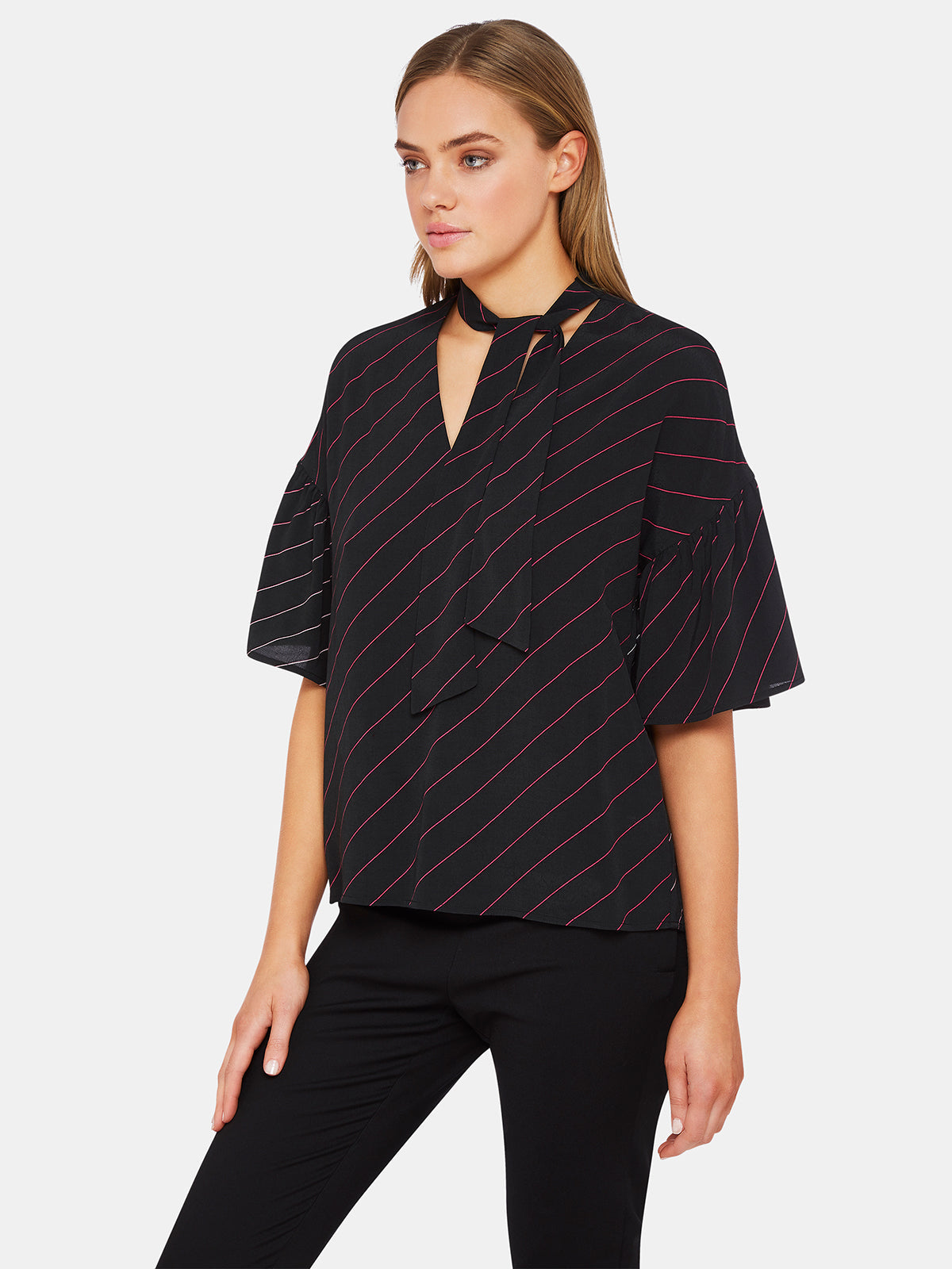 Persia Short Sleeve Striped Blousex