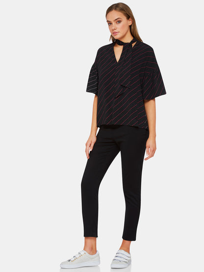 Persia Short Sleeve Striped Blousex